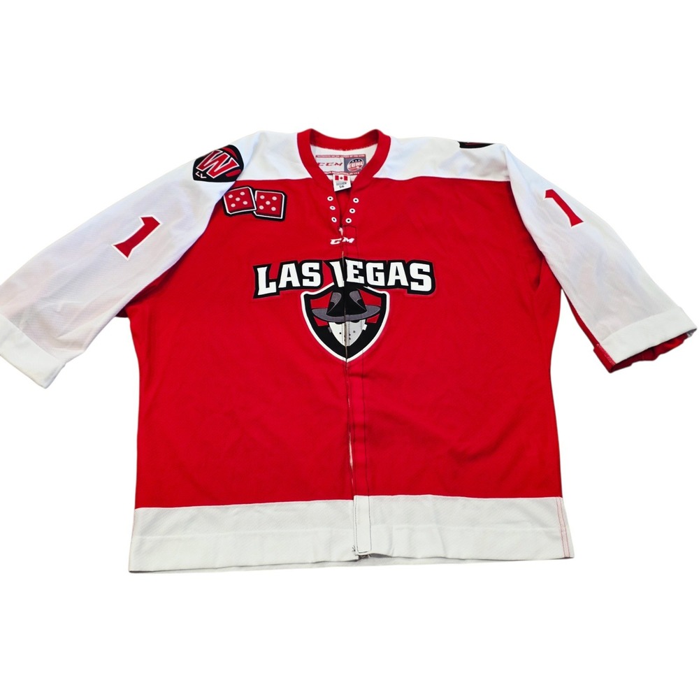 Las Vegas Wranglers McDonald #1 CCM ECHL Hockey Jersey Size 56